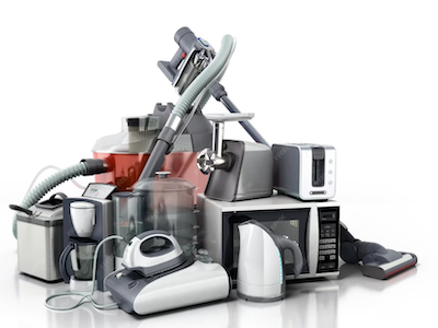 Mikrovalë, fshesë me korrent, makina kafeje